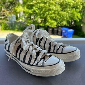 CONVERSE | All Star Chuck Taylor Black and White Zebra Print Canvas Sneakers